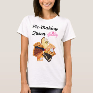 Koningin van taarten bakken t-shirt