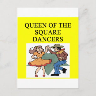 koningin van vierkant dansen briefkaart