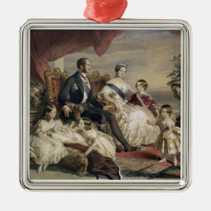 Koningin Victoria (1819-1901) en Prins Albert (181 Metalen Ornament