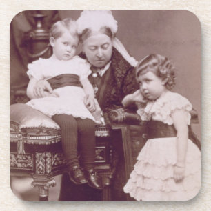 Koningin Victoria (1819-1901) met haar kleinkinder Bier Onderzetter
