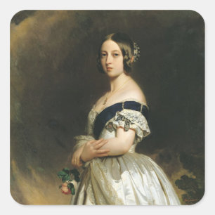 Koningin Victoria 1842 Vierkante Sticker