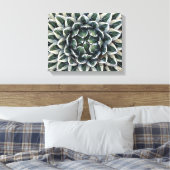 Koningin Victoria agave, afwisselend Canvas Afdruk (Insitu (Slaapkamer))