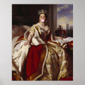 Koningin Victoria blaast roze borrelgom Poster (Voorkant)