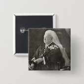 Koningin Victoria c.1899 Vierkante Button 5,1 Cm (Voorkant /achterkant)