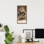 Koningin Victoria en Kat Poster (Thuiskantoor)