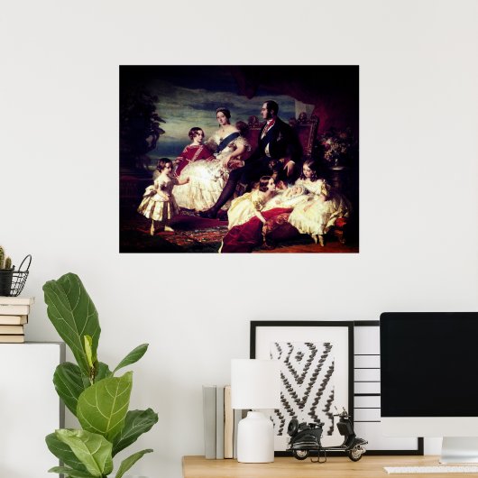 Koningin Victoria en Prins Albert - Koninklijke fa Poster (Thuiskantoor)