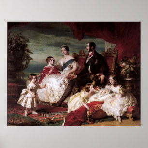 Koningin Victoria en Prins Albert - Koninklijke fa Poster