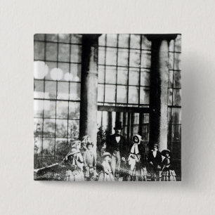 Koningin Victoria en Prins Albert met hun Vierkante Button 5,1 Cm