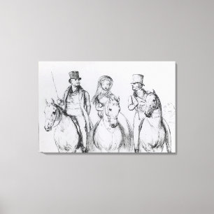 Koningin Victoria, Lord Melbourne en Lord Russell Canvas Afdruk