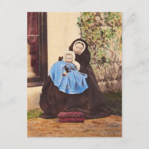 Koningin Victoria met Victoria van Hessen in 1863 Briefkaart