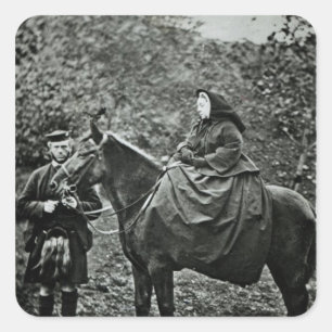 Koningin Victoria over afscheid op Balmoraal, 1863 Vierkante Sticker