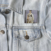 Koningin Victoria-pop Vierkante Button 5,1 Cm (In situ)