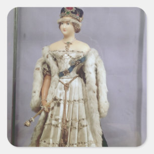 Koningin Victoria-pop Vierkante Sticker