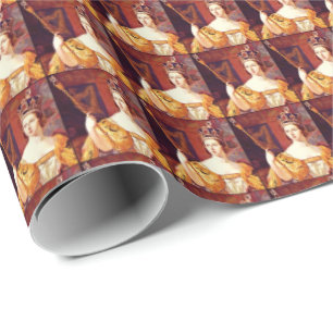 Koningin Victoria Thema Victoriaanse Inpakpapier