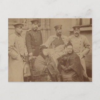 Koningin Victoria, zoon, dochter, Keizer Wilhelm I Briefkaart