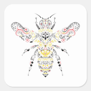 koningin vierkante sticker