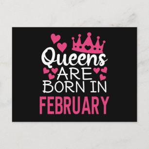 Koninginnen Worden Geboren In Februari Briefkaart