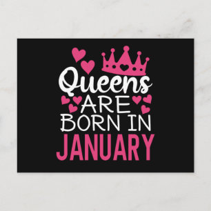 Koninginnen Worden Geboren In Januari Briefkaart