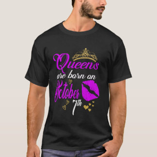 Koninginnen worden geboren op 7 oktober Weegschaal T-shirt