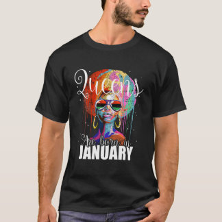 Koninginnen Worden In Januari Geboren T-shirt