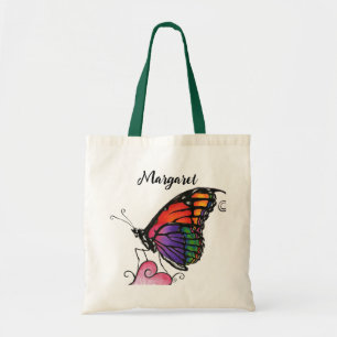 Koninginnevlinder Originele Fantasie Kunstwerk met Tote Bag