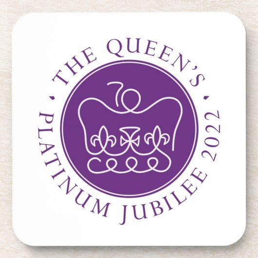 Koningin's Platinum Jubilee Bier Onderzetter (Voorkant)