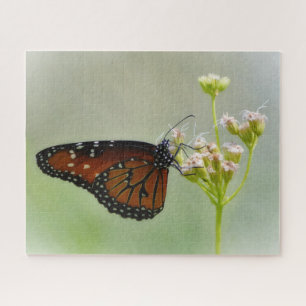 Koninginvlinder op Bloemen Natuur Grote Puzzel