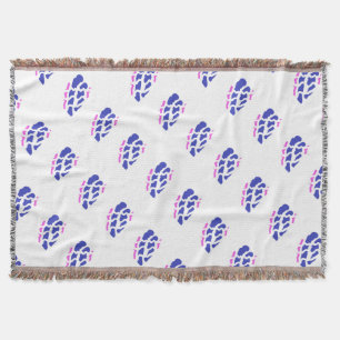 Koningsblauw en roze patronen deken