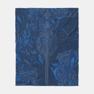 Koningsblauw fleece deken