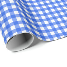 Koningsblauw | Wappapier van witte gingham
