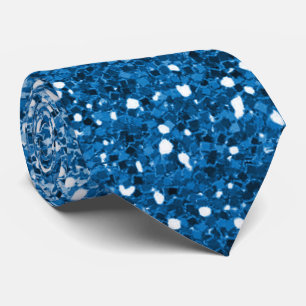 Koningsblauwe glans ombre halsdoek stropdas