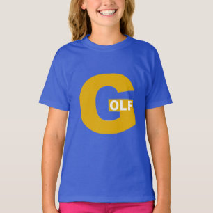 Koningsblauwe T-shirt Kinderen DESIGN GOLF