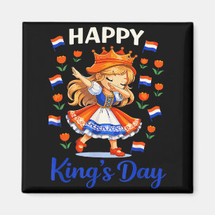 Koningsdag Nederland Vlag Koningsdag Nederlands Magneet