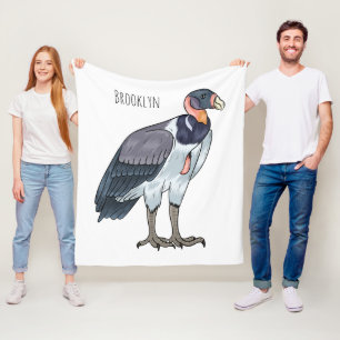 Koningsgier vogel cartoon illustratie fleece deken