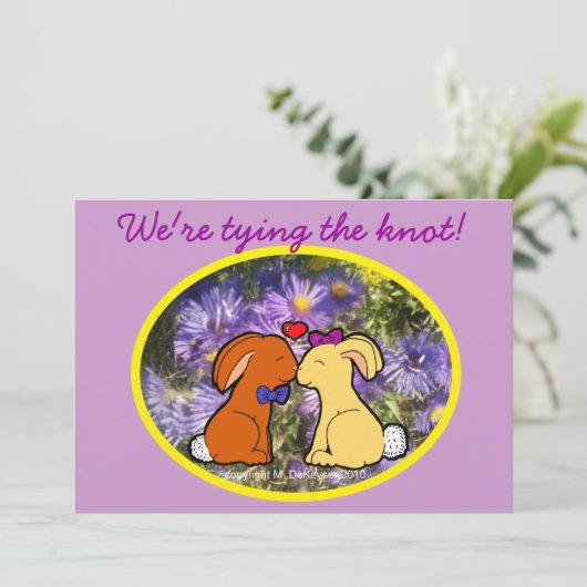 Koningskonijnen - Informele bruiloft Kaart (Staand voorkant)