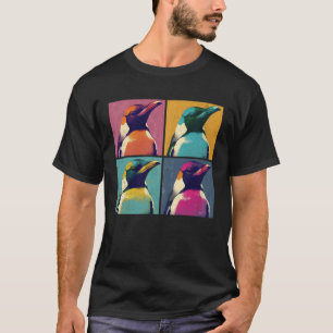 Koningspinguïn Pop Illustratie Kleurrijke Dierlijk T-shirt