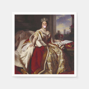 KONINGVICTORIA BLOEDT EEN PINKBUBBLE GUM SERVET