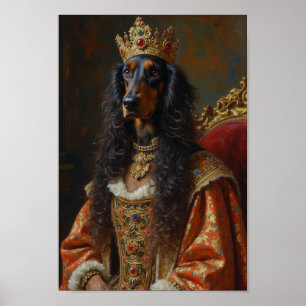 Koninklijk Afghaans Windhond Portret Poster