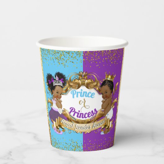 Koninklijk Afrikaans geslacht onthullen Paars en b Papieren Bekers (Achterkant)