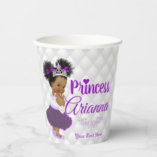 koninklijk Afrikaans prinses Elegant Monogram Papieren Bekers (Voorkant)