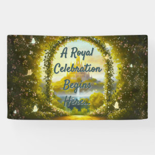 Koninklijk Baby shower Een koninklijk feest begint Spandoek