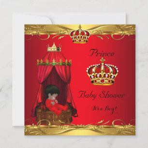 Koninklijk Baby shower Jongen Regal Red Crown Kaart