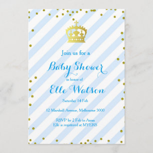 Koninklijk Baby shower Uitnodiging