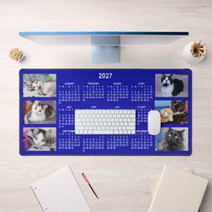 Koninklijk Blauw en Wit 2027 Kalender Foto Collage Bureaumat