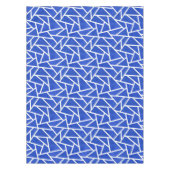Koninklijk blauw en wit mozaïekpatroon tafelkleed (Voorkant)