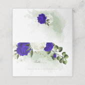 koninklijk blauw en witte bloemen groen (Buitenkant ongevouwen)