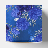 Koninklijk Blauw en Zilver Bloemmotief Bedankdoosjes (Bovenkant)