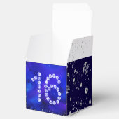 Koninklijk Blauw en Zilver zoet 16 Bedankdoosjes (Geopend)