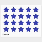 Koninklijk Blauw en Zwarte Achtergrond Ster Sticker (Vel)