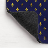 Koninklijk Blauw Fleur De Lis Patroon Muismat (Hoek)